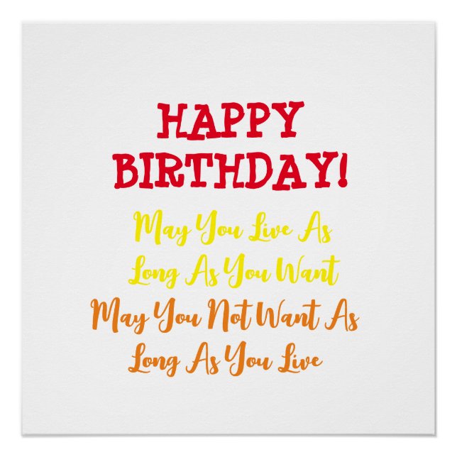 Geburtstagsgebet Poster (Vorderseite)