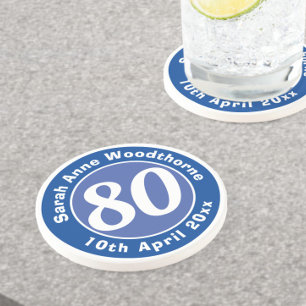 Geburtstagsgedenken mit Name, Alter und Datum Getränkeuntersetzer