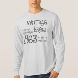 Geburtstagsgeschenk 1963 Vintag Brew Gray G214 T-Shirt