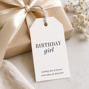Geburtstagsgeschenk-Anhänger für Mädchen Weißer Geschenkanhänger
