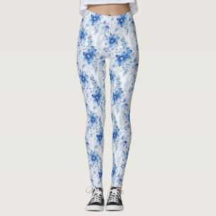 Geburtstagsgeschenk Blumen mit blauen und weißen Leggings