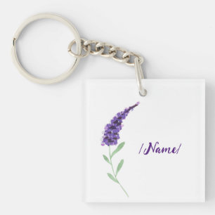 Geburtstagsgeschenk der Blume Lavender Schlüsselanhänger