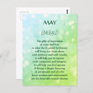 Geburtstagsgeschenk Emerald  Postkarte