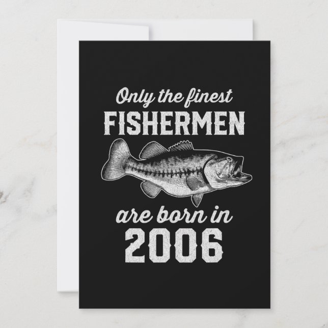 Geburtstagsgeschenk Fischerei 2006 Einladung (Vorderseite)