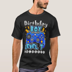 Geburtstagsgeschenk für Gamer Boys Stufe 7 Ungespe T-Shirt