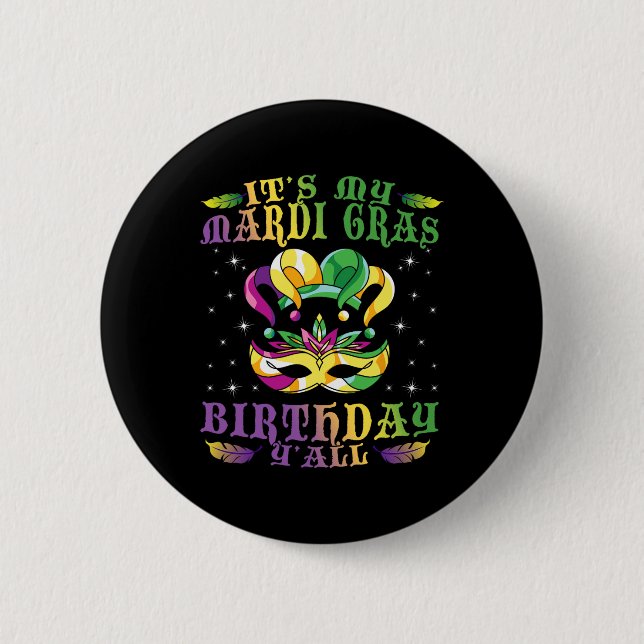 Geburtstagsgeschenk Idee feiern Masquerade Kostüm Button (Vorderseite)