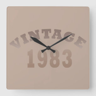 Geburtstagsgeschenk im Jahrgang 1983 Quadratische Wanduhr