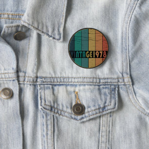 Geburtstagsgeschenk im Vintage-Stil von 1978 Button