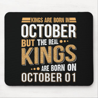 Geburtstagsgeschenk | Könige sind im Oktober Gesch Mousepad