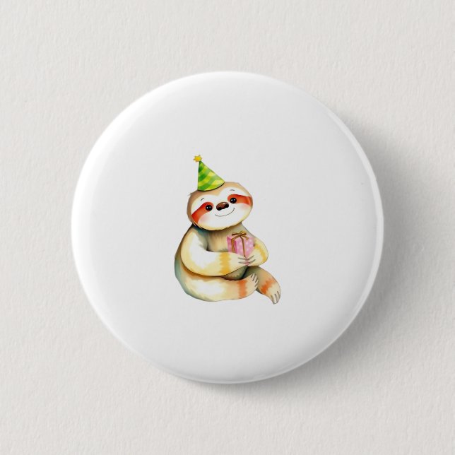 Geburtstagsgeschenk niedliches lustiges Party, das Button (Vorderseite)