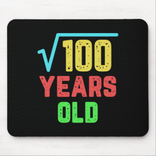 Geburtstagsgeschenk Platz Wurzel von 100 10 Jahren Mousepad