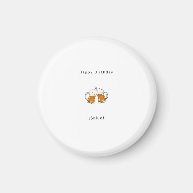 Geburtstagsgeschenk, Spanisch Geburtstagsmagnet, S Magnet (Vorne)