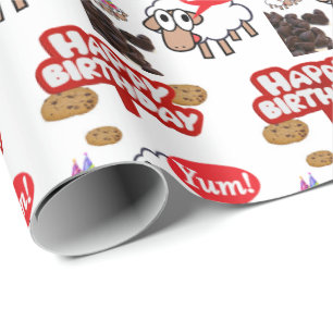 Geburtstagsgeschenk-Verpackungspapier Lamm Geschenkpapier