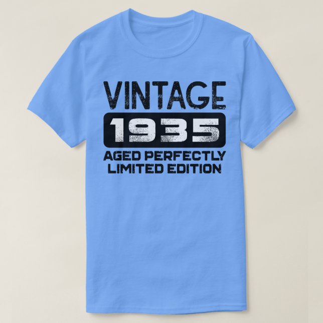 Geburtstagsgeschenk Vintag 1935 vollends T-Shirt (Design vorne)