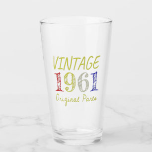 Geburtstagsgeschenk Vintag 1961 Originalteile Glas