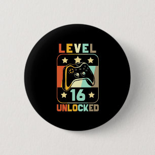 Geburtstagsgeschenk Vintage Stufe 16 unverschlos Button