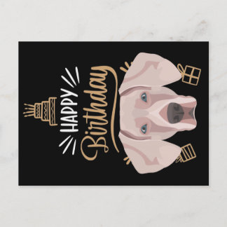 Geburtstagsgeschenk Weimaraner Postkarte