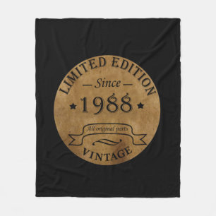 Geburtstagsgeschenk zum Jahrgang 1988 Fleecedecke