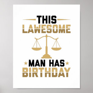 Geburtstagsgeschenke für Anwälte   Anwaltsgesetz Poster