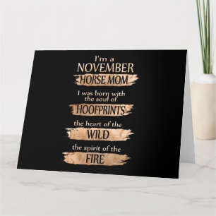 Geburtstagsgeschenke Ich bin eine November-Pferd Karte