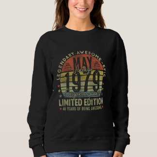 Geburtstagsgeschenke Vintag Mai 1979 46 Jahre Sweatshirt