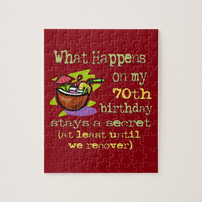 Geburtstagsgeschenke. Was passiert auf meinem 70. (Vertikal)