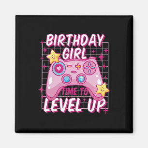 GeburtstagsGirl Time to Level Up Video Game Geburt Magnet