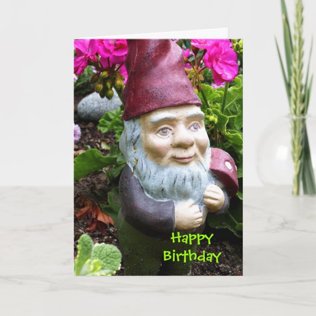 Geburtstagsgnome Geburtstagskarte Karte (Vorderseite)