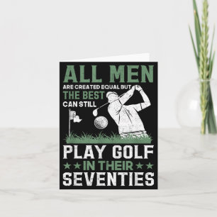 Geburtstagsgolfen - Männer spielen gleich gut Golf Karte