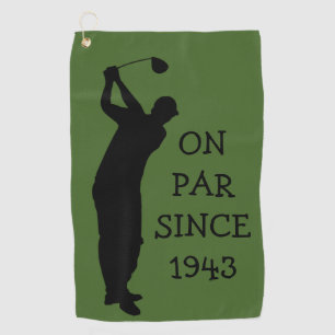 Geburtstagsgolfer lustig 80. Happy Dad Par Humor Golfhandtuch