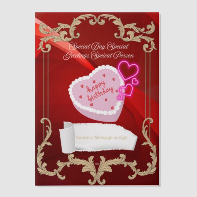 Geburtstagsgruß für besondere (Vorderseite)