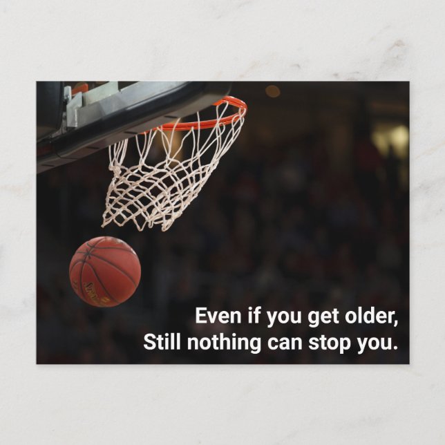 Geburtstagsgruß Postkarte: Basketballfreund Postkarte (Vorderseite)