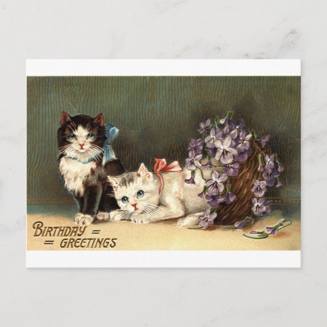 Geburtstagsgrüße Repro Vintage 1910 Postkarte (Vorderseite)
