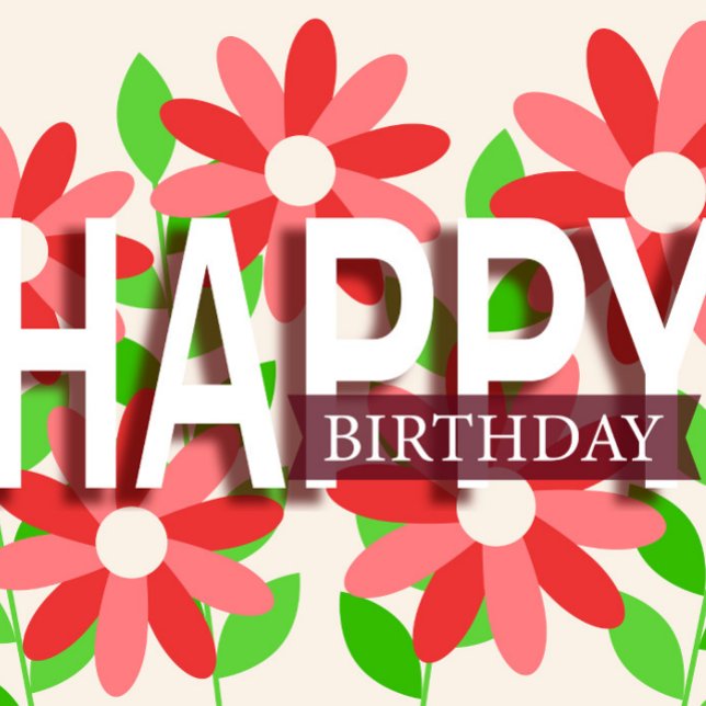 Geburtstagsgrüßen Feiertagskarte (Pretty Colorful Flowers Design Card, Great for Family and Friends!)