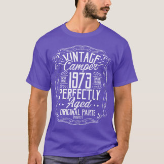 Geburtstagsidee 1973 Camper Scout Camping 1973 Jun T-Shirt