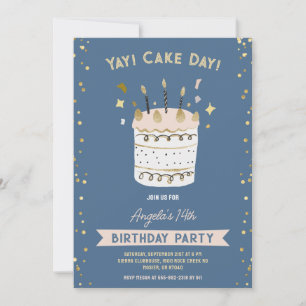 Geburtstagsjung Junge Teenage Pink Gold Cake Day Einladung