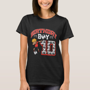 Geburtstagsjunge 10 Fußball Dab 10. Geburtstagsfei T-Shirt