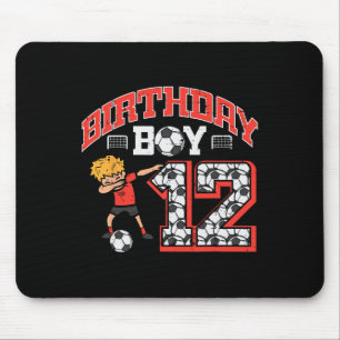 Geburtstagsjunge 12 Fußball Dab 12 Jahre alter Bda Mousepad