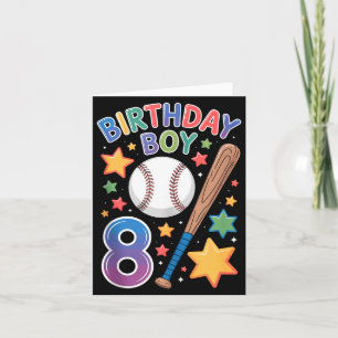 Geburtstagsjunge 8. Geburtstag Baseball Tank Top  Karte