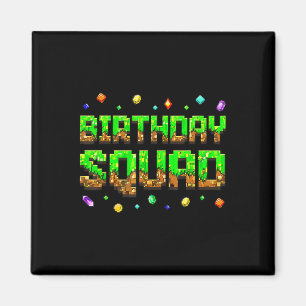 Geburtstagsjunge Kind Geburtstagsgruppe Gamer Pixe Magnet