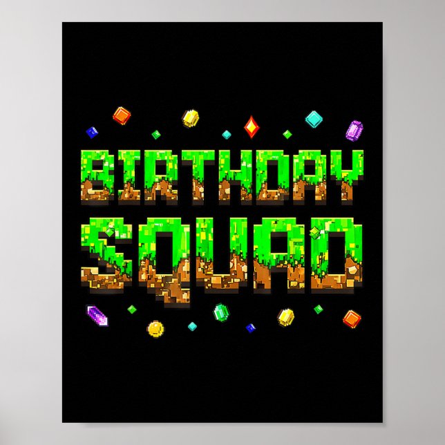 Geburtstagsjunge Kind Geburtstagsmannschaft Gamer  Poster (Vorne)
