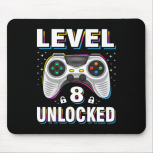 Geburtstagsjunge Level 8 freigeschaltet Videospiel Mousepad