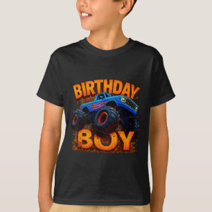 Geburtstagsjunge-Monstertruck Lustige Familie pass T-Shirt