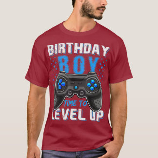 Geburtstagsjunge Zeit für Level-Up-Video-Gamer T-Shirt
