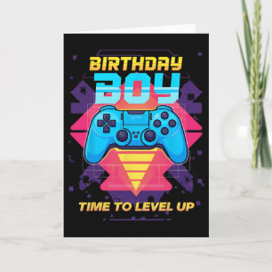 Geburtstagsjunge Zeit, um Video-Game-Gamer-Gra Karte