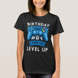 Geburtstagsjunge Zeit zum Hochstufen des Videospie T-Shirt
