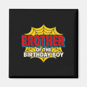 Geburtstagsjungen-Bruder Spider-Thema Teil Magnet