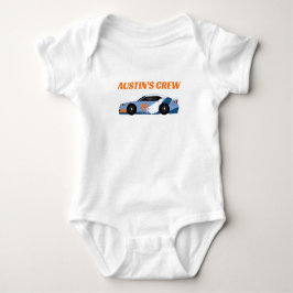 Geburtstagsjungen-Lil-Bro-Rennwagen-Crew Baby Strampler