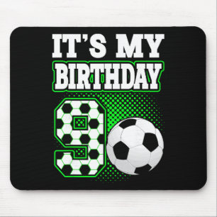 Geburtstagsjungen-Shirts 9 Fußball Es ist mein 9. Mousepad