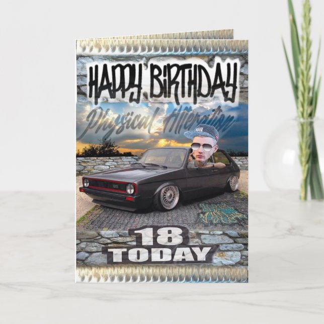 Geburtstagskarte 18 karte (Vorderseite)